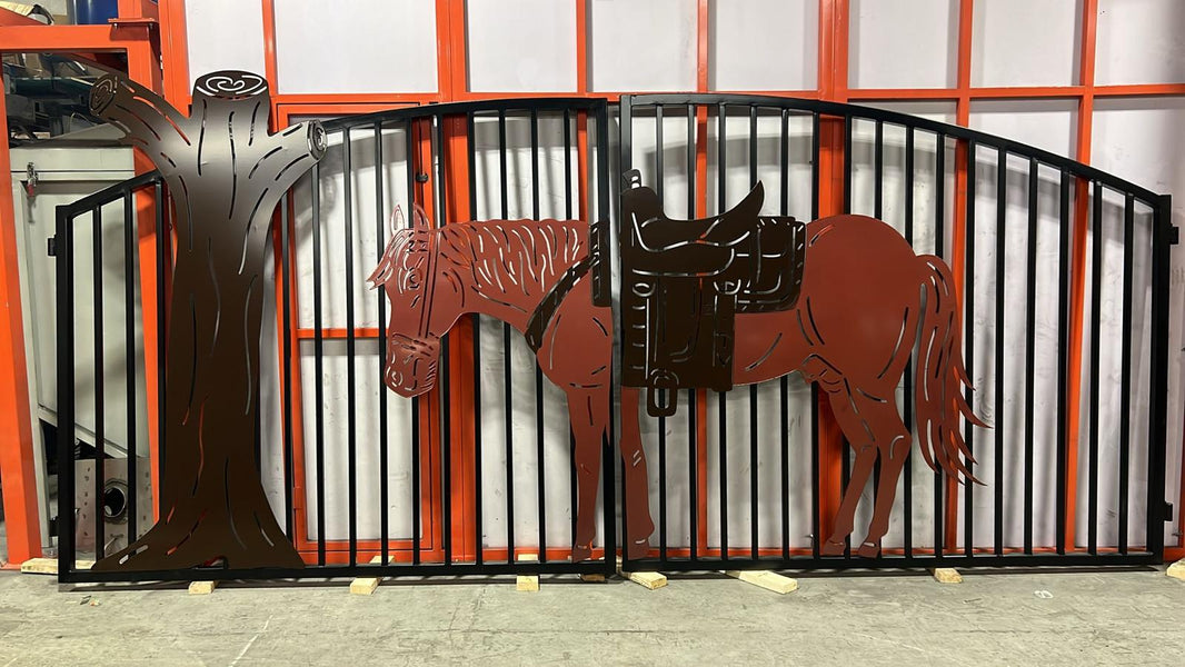 Dodge City Steel Driveway Gate | Model # DWG134