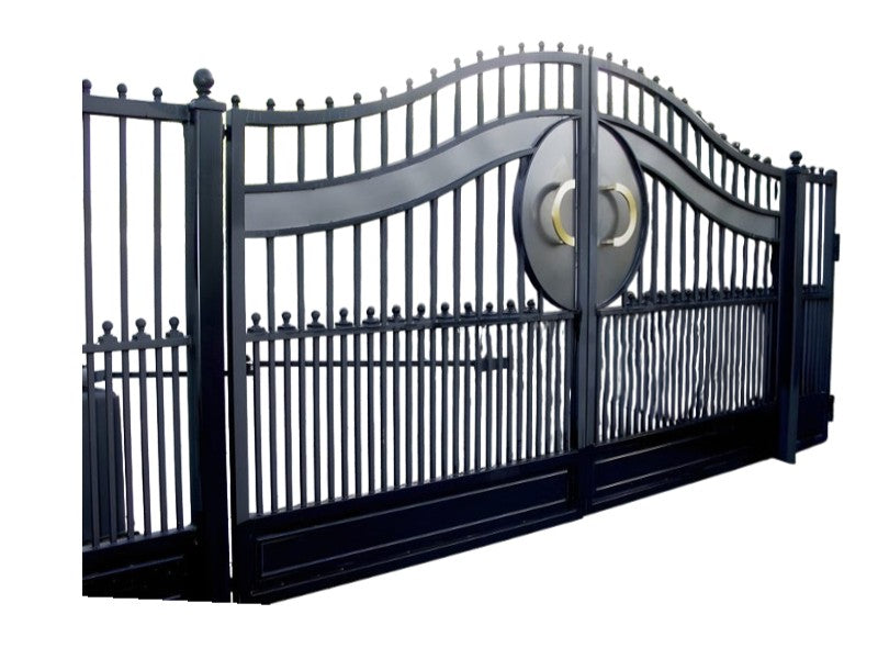 Classic Modern Strong Fence Iron Block Metal Gate | Custom Fabrication Heavy Duty Driveway Gate |Made in Canada– Model # 138