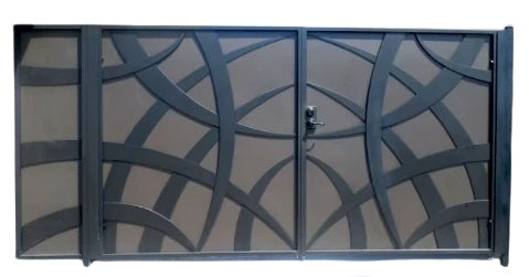 Beautiful Abstract Design Metal Driveway Gate | Custom Fabrication Metal Entry Gate | Made in Canada – Model # 180