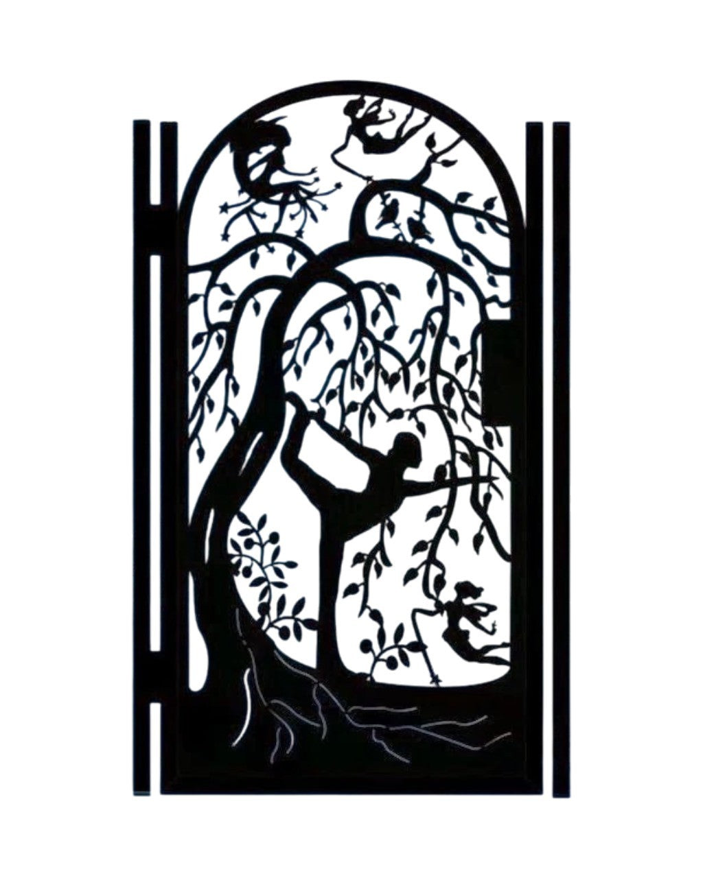 Beautiful Laser Cut Dancing Girl Design Metal Gate | Modern Metal Fabrication Back Yard Gate | Made in Canada – Model # 485