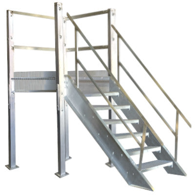 Aluminum Platforms  Right & Left Landing Exit  Model AL1530