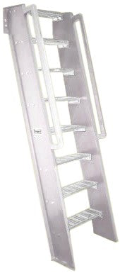 Aluminum Hatch Access Flush Top Tread 68° Steep Incline Ladders Model AL1533