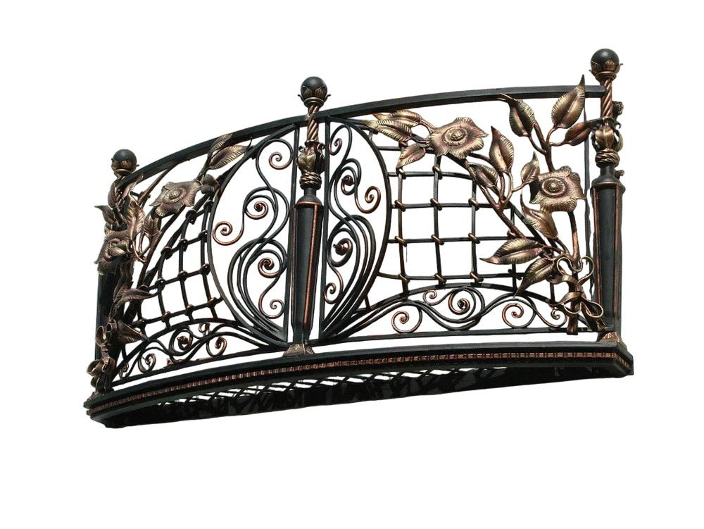 French Wrought Iron Balcony Railing Design - Railing Balcony Panels - Decorative Modern and Heritage Style Rail - Made in Canada - Model # DRP972