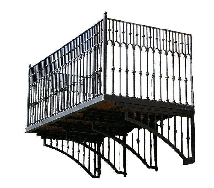 Balk Wrought Iron Balcony Railing Design - Railing Balcony Panels - Simple Style Rail - Made in Canada - Model # DRP978