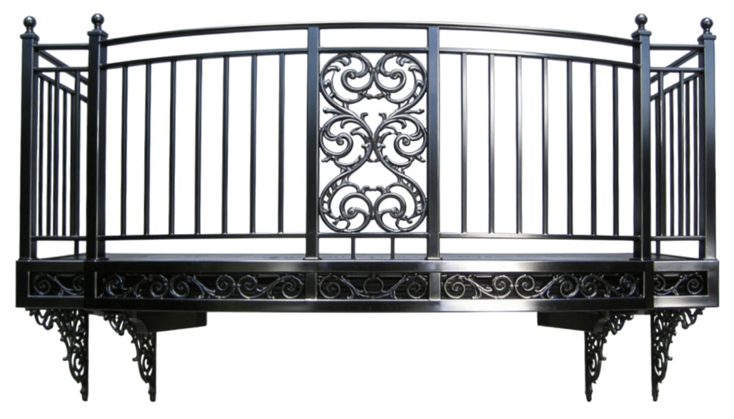 Ross Wrought Iron Balcony Railing Design - Railing Balcony Panels - Simple Style Rail - Made in Canada - Model # DRP985