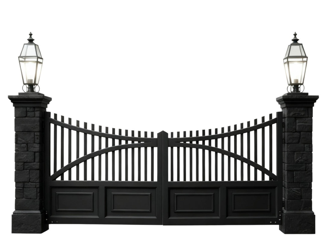 Wrought Iron Gate with Solid Panel Base Model # DWG065