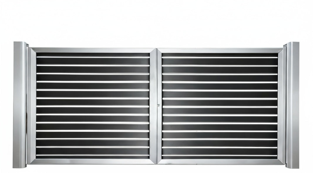 Silverline Horizon – Horizontal Slat Gate in Steel or Aluminum Model # DWG069
