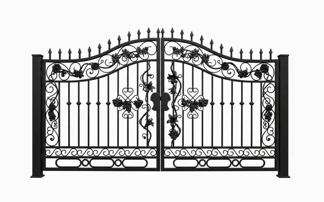 Modern Stylish Abstract Art Driveway Gate| Dual Swing Heavy Duty Entry Gate | Made in Canada – Model # 191