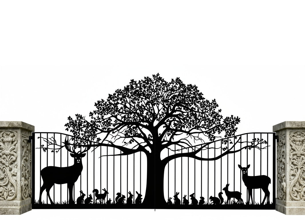 Tree Of Life Driveway Gate | Made in Canada | Model # DWG408