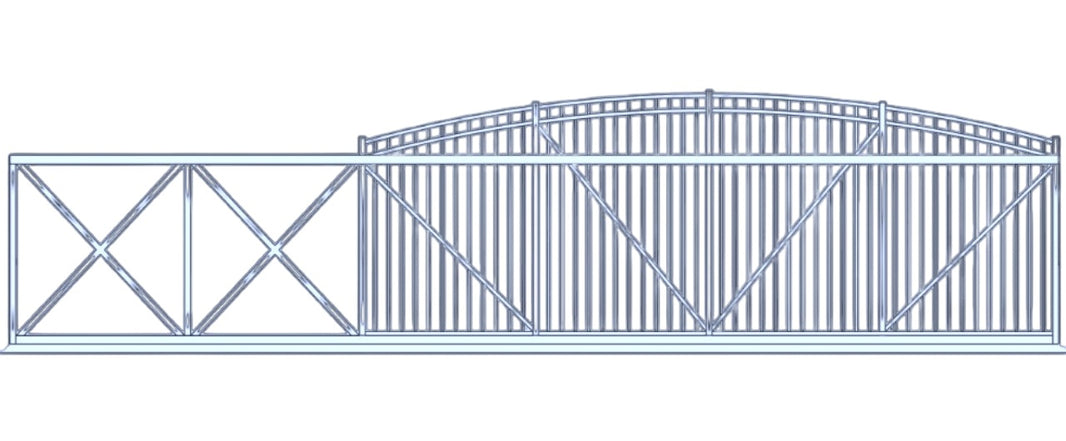 Cantilever Commercial Ascot Gate - Ornament Pickett - Model GTC240CA737