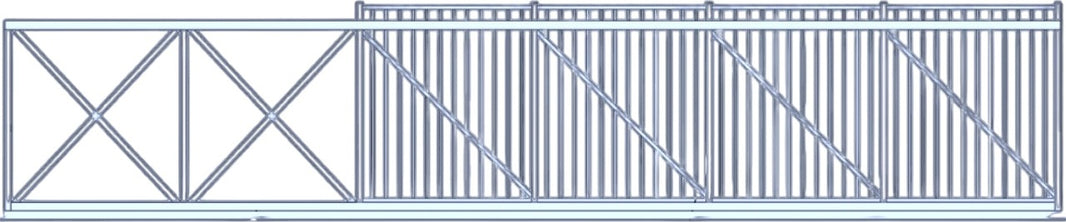 Cantilever Commercial Ascot Gate - Ornament Pickett - Model GTC240CA744