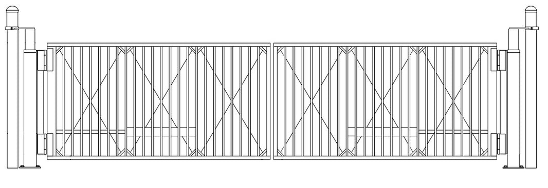 Swing Riser Gate and Operator System Ornamental Model HDTSGS40O768