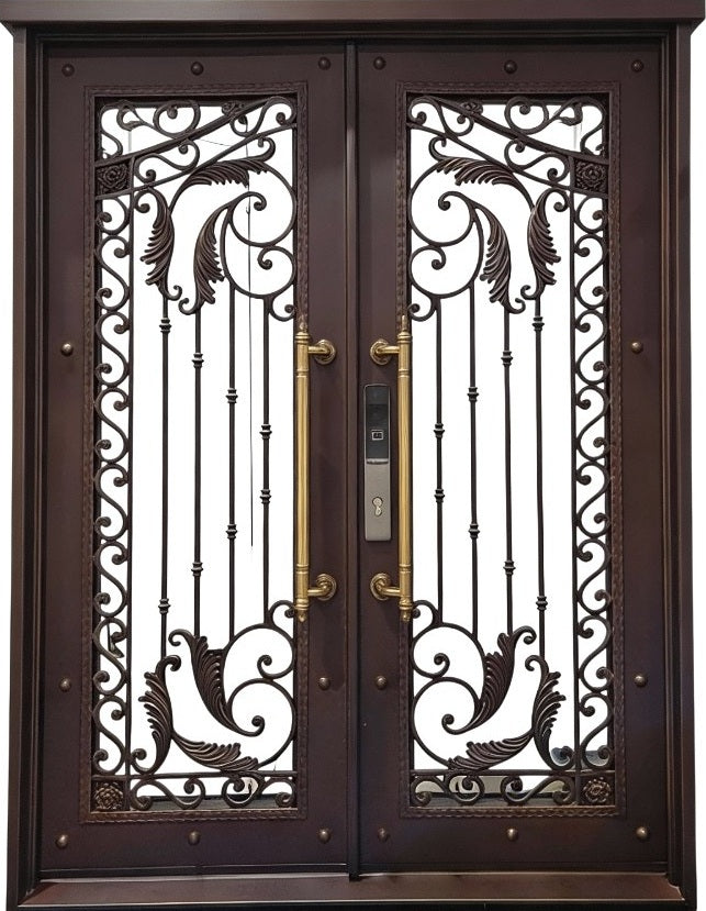 Arched Wrought Iron Entry Door Kickplate Accent Design Model IWD1032