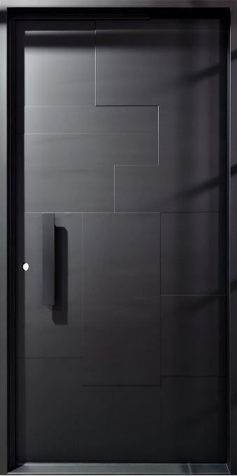 Rectilinear Grid Steel Pivot design Door Square Top Model # IWD 1092