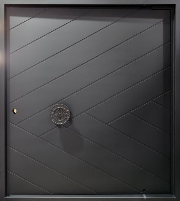 Diagonal Pattern Minimalist Pivot design Door Square Top Model # IWD 1096