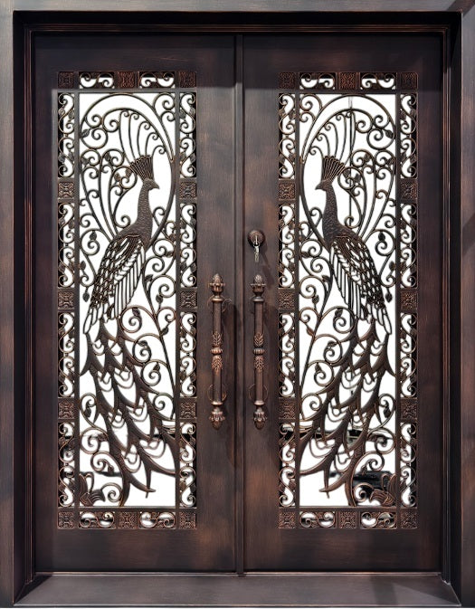Wrought Iron Door Square Top With kickplate Model # IWD1110