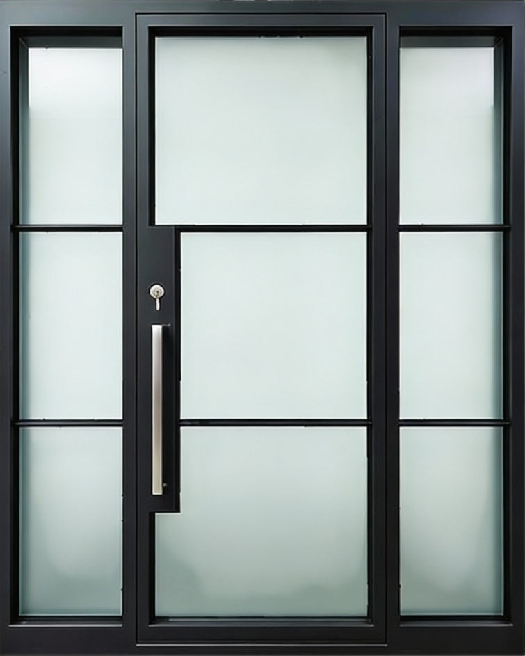French iron door Design Square Top With kickplate Model # IWD1115