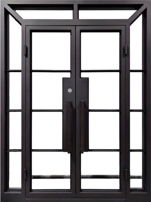 French iron door Design Square Top With kickplate Model # IWD 1117