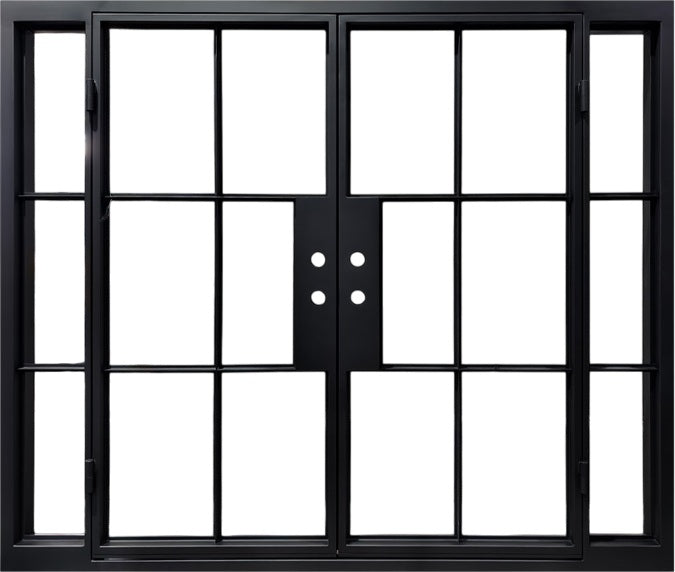 French iron door Design Square Top With kickplate Model # IWD 1118