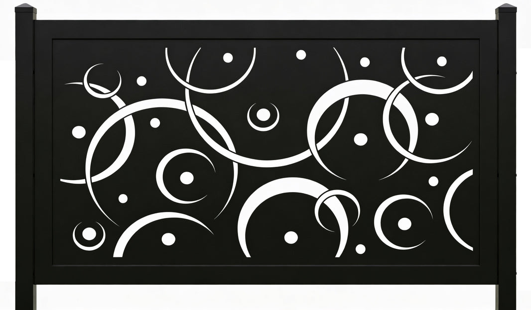 Leaf Pattern Plasma‑Cut Steel Fence Panel | Decorative Metal Privacy Screen Model # LFP953