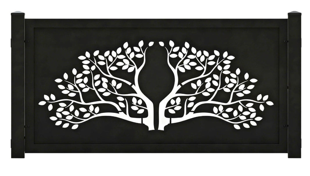 Geometric Polygon Pattern Plasma‑Cut Steel Fence Panel | Modern Decorative Metal Privacy Screen Model # LFP958