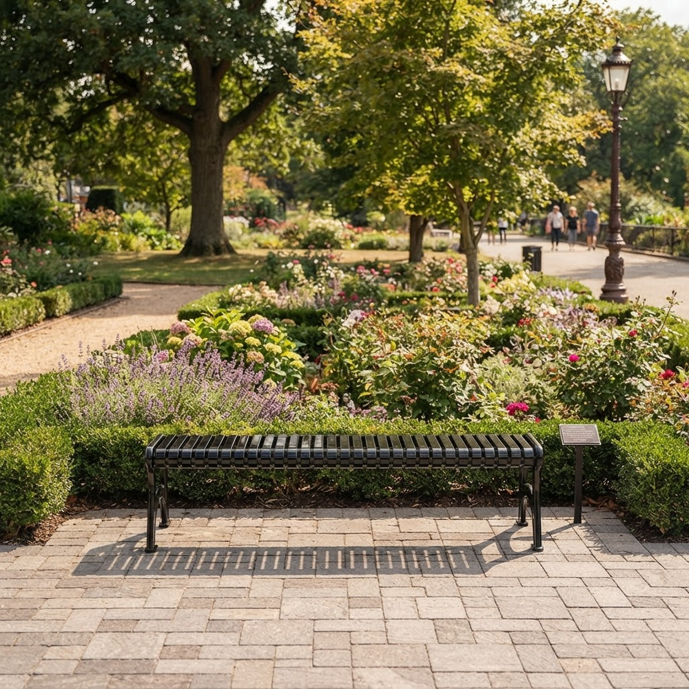 Black backless slatted steel outdoor bench
Outdoor bench with curved steel support legs
Powder‑coated steel bench without backrest
Slatted metal bench installed on bolt‑down plates
Minimalist backless steel bench for public spaces
Welded steel bench with curved legs
Black slatted bench for parks and plazas
Public seating bench with slatted steel design
Weather‑resistant backless steel bench
TAIMCO backless slatted steel bench