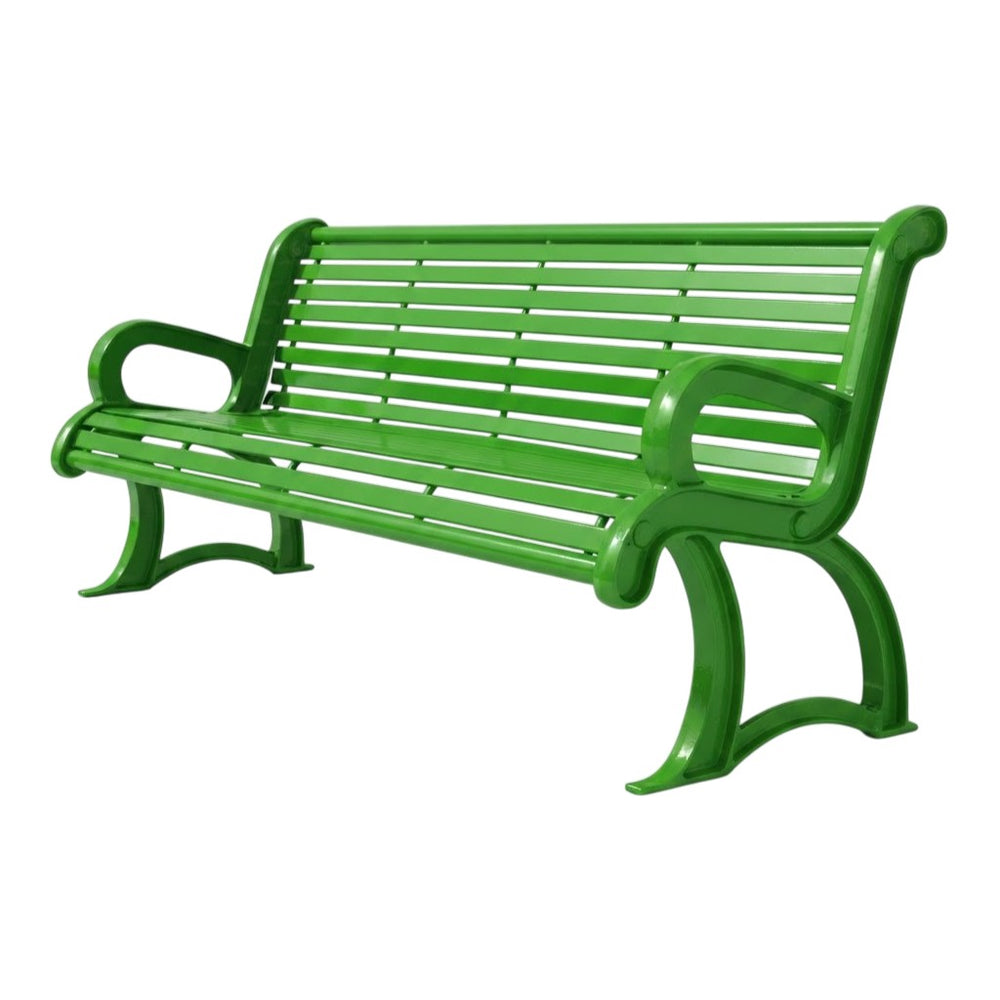 Green slatted steel bench with curved armrests
Outdoor bench with arched legs and slatted backrest
Powder‑coated green metal bench for parks
Slatted steel bench installed on bolt‑down plates
Green park bench with curved arm supports
Welded steel bench with slatted design
Green slatted bench for parks and plazas
Public seating bench with arched steel legs
Weather‑resistant green steel bench
TAIMCO green slatted steel bench