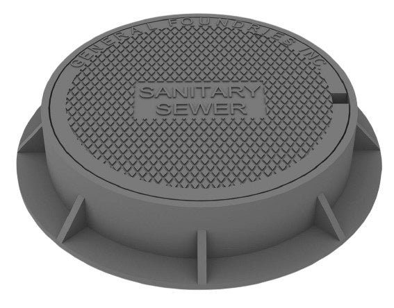 Round Manhole Cover and Frame Gray Iron Model # MH150