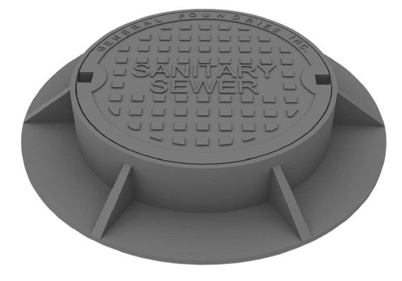 Round Manhole Cover and Frame Gray Iron Model # MH152