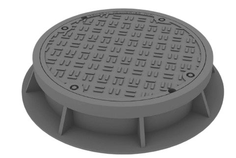 Round Manhole Cover and Frame Gray Iron Bolted & Gasketed Model # MH164