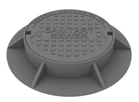 Round Manhole Cover and Frame Gray Iron Bolted & Gasketed Model # MH166