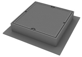 Square Manhole Cover and Frame Gray Iron Bolted & Gasketed Model # MH168
