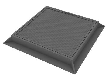 Square Manhole Cover and Frame Gray Iron Model # MH170