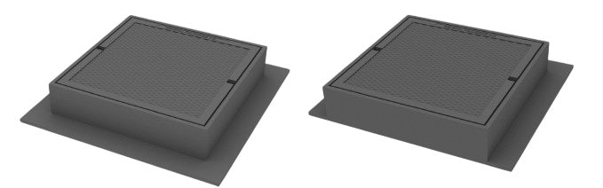Square Manhole Cover and Frame Gray Iron Model # MH172
