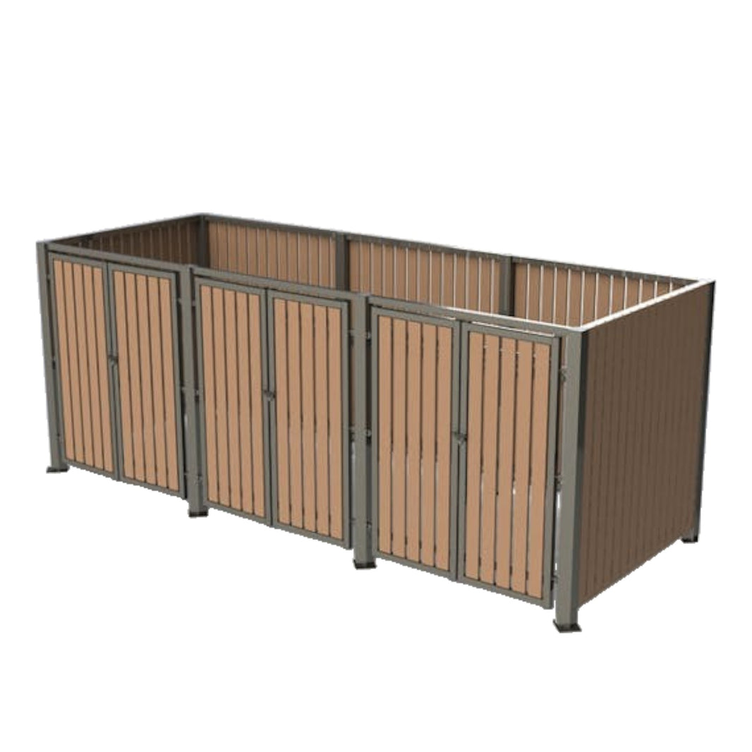 Industrial Grade Storage Fence – Sustainable Cladding with no roof Model MSFRPCWR