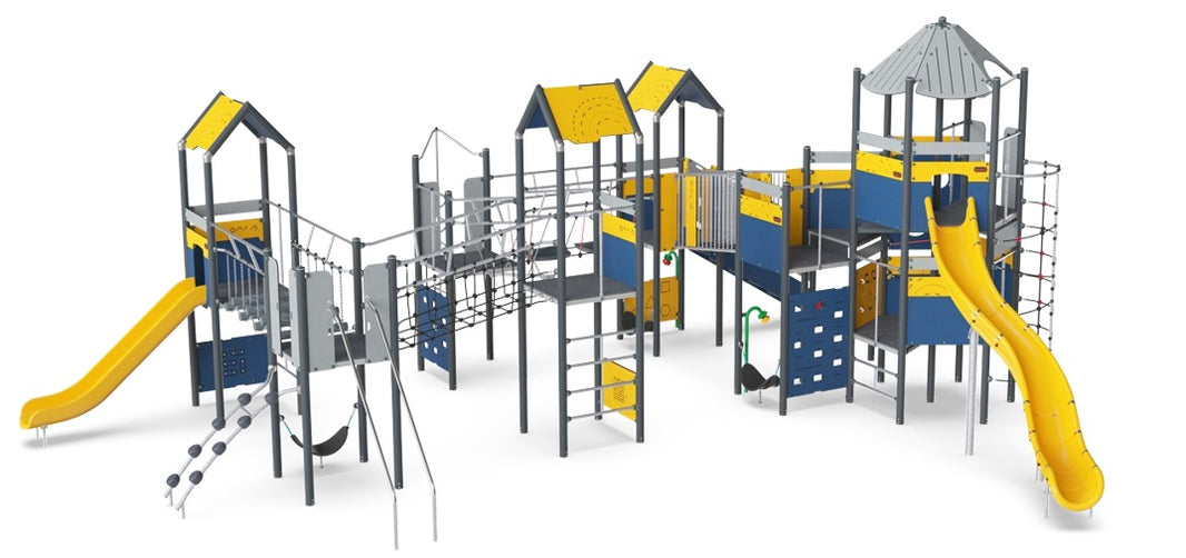 Six Tower Mega Deck Playground Equipment | Model # PG4342