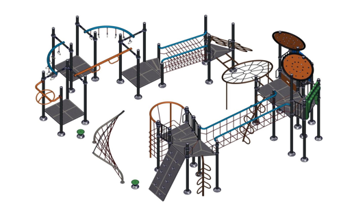 The Climber Playground Equipment and Slides | Model # PG4379