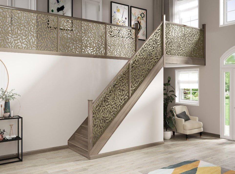 Plasma Cut Metal Stair Railing Panel | Hand Railing | Decorative Modern Railing | Made In Canada | Model # SRP1101