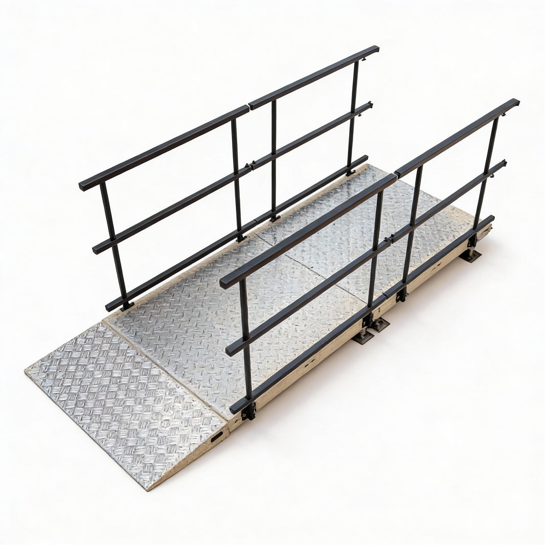 Universal Straight ADA Wheelchair Ramp for 8" Height Stages Model USADASWCR8