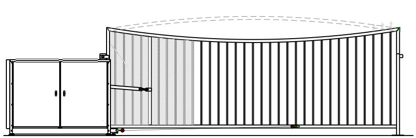 Vertical Pivot Gate - Ornamental Catawba Model VPGOSCW767