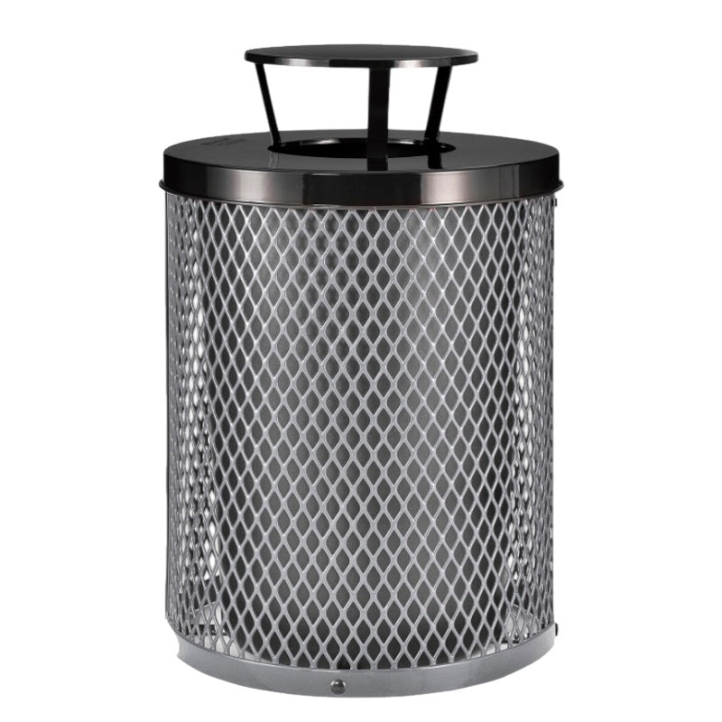 Outdoor Diamond Steel Trash Can - Model WR227