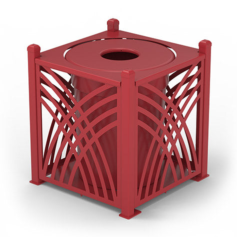 Steel Morning Style Trash Receptacle Model WR231