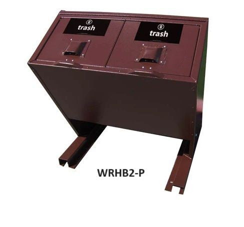 HID-A-BAG Double Trash Recycling Enclosure, 130 GAL - Model WRHB2