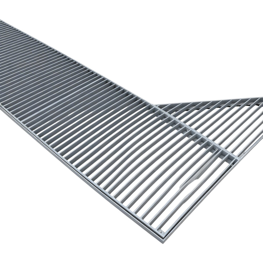 Metal grating on a white background