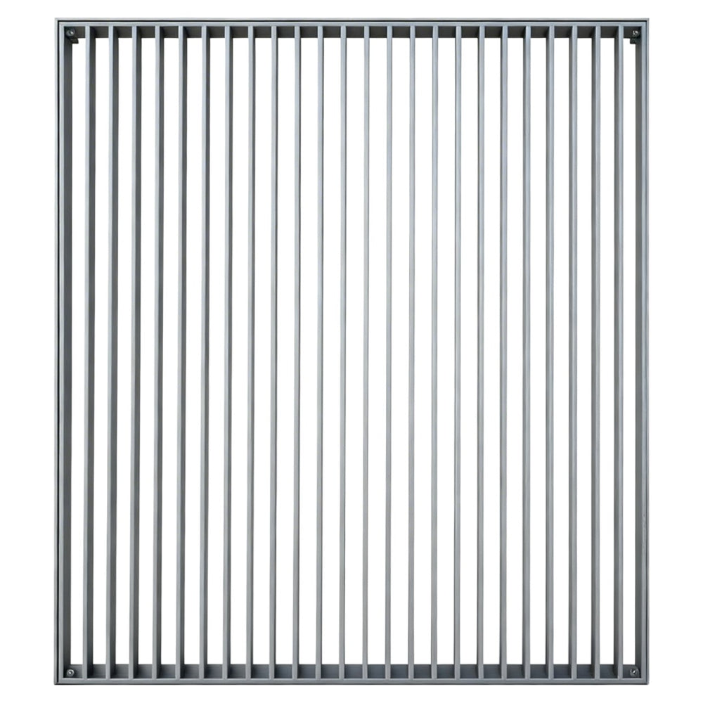Metal grill grate on a white background