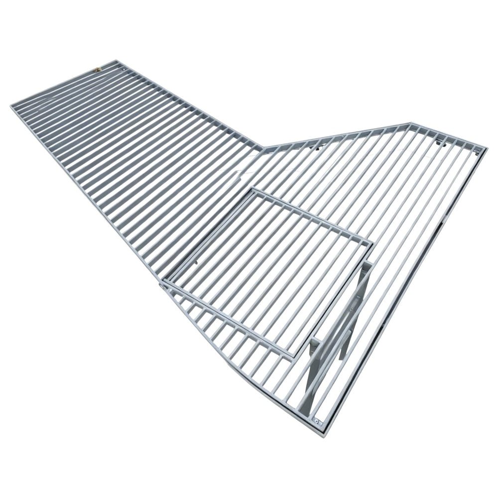 Metal grill rack on a white background