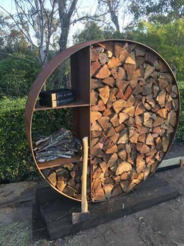 Adirondack Round Steel Firewood Rack | Model # FR547-Taimco