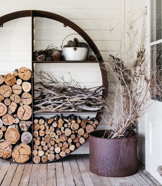Adirondack Round Steel Firewood Rack | Model # FR547-Taimco