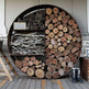 Adirondack Round Steel Firewood Rack | Model # FR547-Taimco