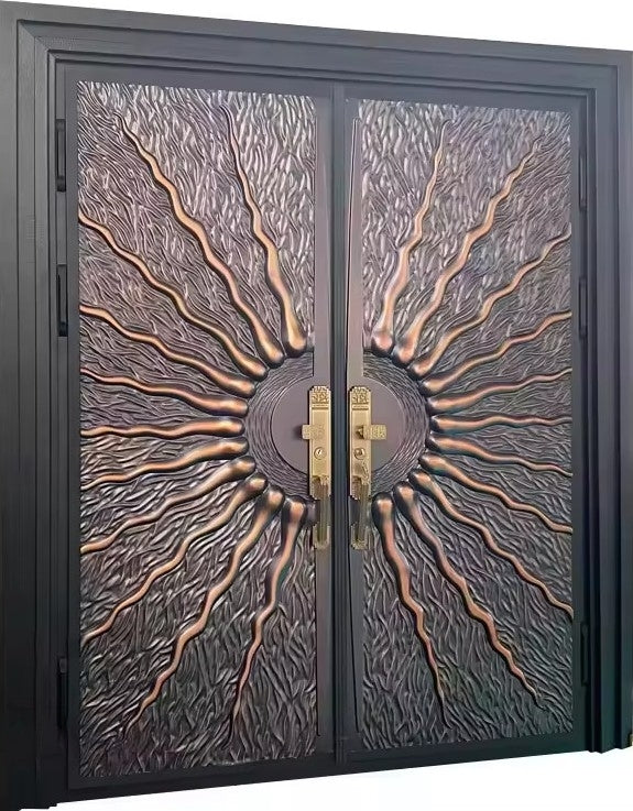 Aluminum Handcraft Design built on Steel Frame Door | Model # A3DC-1089-Taimco